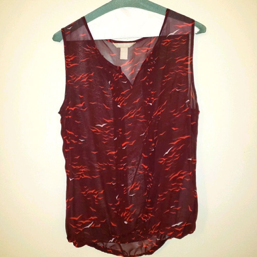 Banana Republic sheer blouse M